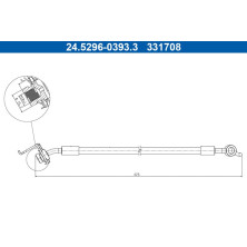 ATE Bremsschlauch | 24.5296-0393.3