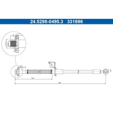 ATE Bremsschlauch | 24.5298-0495.3