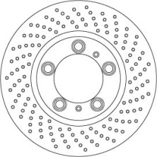 13 481 052 Bremsscheibe VA re PORSCHE Boxster, Cayman 12 TRW SINGLE DF6779S