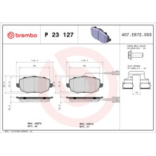 BREMBO Bremsklötze VA | LANCIA Ypsilon 03 | P 23 127