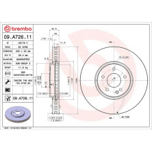 15 481 090 Bremsscheibe VA | MERCEDES W210,CHRY Crossfire 96 | 09.A726.11