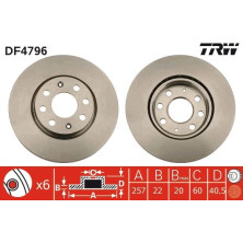 Bremsscheibe Fiat P. Grande Punto 0,9-1,4 05 | DF4796