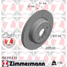 ZIMMERMANN Bremsscheibe 150.2953.20 Coat Z