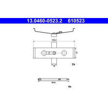 ATE Zubehörsatz, Scheibenbremsbelag 13.0460-0523.2