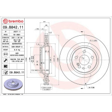 15 482 050 Bremsscheibe HA | MERCEDES W220,C215 02 | 09.B842.11