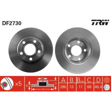 Bremsscheibe Vw P. A4 1.6/1.9Td | DF2730