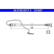 Bremsschlauch | 24.5152-0317.3