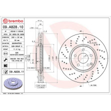 15 481 088 Bremsscheibe VA | MERCEDES W211,W220 (4matic) 02 | 09.A828.11