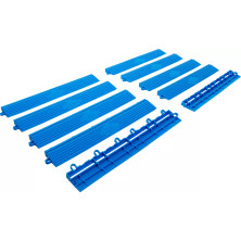 Kunststoff-Fliesen Randelement Set, Klick-System, 400 x 55 mm