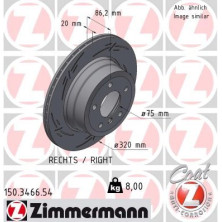 ZIMMERMANN Bremsscheibe 150.3466.54 BLACK Z ZIMMERMANN Bremsscheibe 150.3466.54 BLACK Z