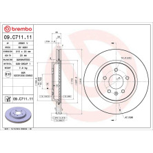 Bremsscheibe HA | OPEL Zafira 11 | 09.C711.11
