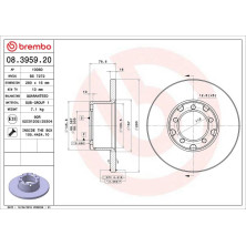 15 481 016 Bremsscheibe VA | MERCEDES T1 81 | 08.3959.20