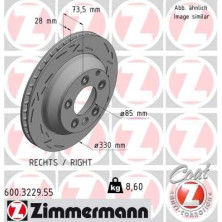 ZIMMERMANN Bremsscheibe | 600.3229.55