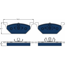 Bremsklötze VA Electric Blue | VW Up 11 | GDB1984BTE