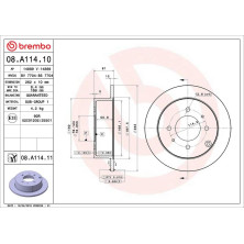 80 482 003 Bremsscheibe HA | HYUNDAI Matrix,Sonata,KIA Magnetis 98 | 08.A114.11