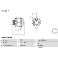 Lichtmaschine | CITROEN NEMO | 0 986 082 810