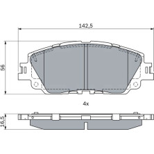 Bremsklötze VA | TOYOTA Carmy, RAV4 17 | 0 986 424 899