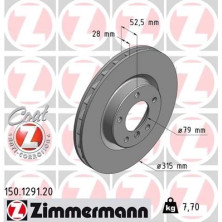 ZIMMERMANN Bremsscheibe 150.1291.20 ZIMMERMANN Bremsscheibe 150.1291.20