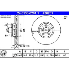 Bremsscheibe Toyota P. Lexus Gs 2.0-4.6 05- Le 24.0130-0201.1 Bremsscheibe Toyota P. Lexus Gs 2.0-4.6 05- Le 24.0130-0201.1