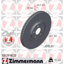 ZIMMERMANN Bremsscheibe 150.2978.20 ZIMMERMANN Bremsscheibe 150.2978.20
