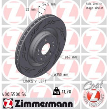 ZIMMERMANN Bremsscheibe 400.5500.54 ZIMMERMANN Bremsscheibe 400.5500.54