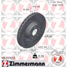 ZIMMERMANN Bremsscheibe 100.3319.55 BLACK Z ZIMMERMANN Bremsscheibe 100.3319.55 BLACK Z