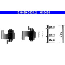 ATE Zubehör, Bremsbeläge 13.0460-0434.2 ATE Zubehör, Bremsbeläge 13.0460-0434.2