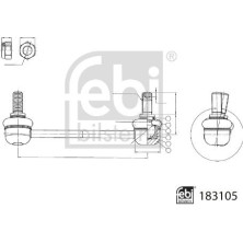 Stange/Strebe, Stabilisator 183105 Stange/Strebe, Stabilisator 183105