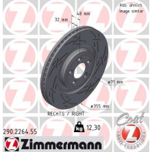 ZIMMERMANN Bremsscheibe 290.2264.55 ZIMMERMANN Bremsscheibe 290.2264.55