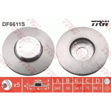 Bremsscheibe Bmw S. 5/6/7 10- Le TRW SINGLE DF6611S Bremsscheibe Bmw S. 5/6/7 10- Le TRW SINGLE DF6611S