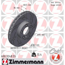 ZIMMERMANN Bremsscheibe 600.3248.55 BLACK Z