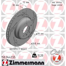 ZIMMERMANN Bremsscheibe 150.3441.55 ZIMMERMANN Bremsscheibe 150.3441.55