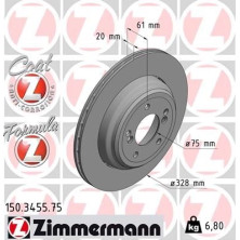 ZIMMERMANN Bremsscheibe 150.3455.75 ZIMMERMANN Bremsscheibe 150.3455.75