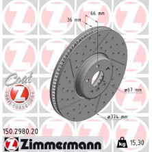ZIMMERMANN Bremsscheibe 150.2980.20 Coat Z