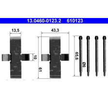ATE Zubehör, Bremsbeläge 13.0460-0123.2 ATE Zubehör, Bremsbeläge 13.0460-0123.2