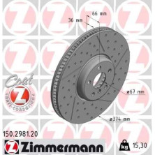 ZIMMERMANN Bremsscheibe 150.2981.20 ZIMMERMANN Bremsscheibe 150.2981.20