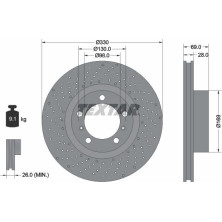 Bremsscheibe Porsche S. 718/911/Boxster/Cayman 2.0-3.6 08- Le 92279605
