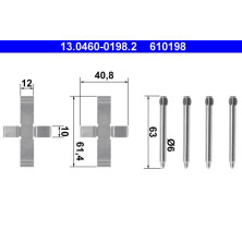 ATE Zubehör, Bremsbeläge 13.0460-0198.2 ATE Zubehör, Bremsbeläge 13.0460-0198.2