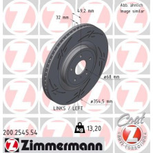 ZIMMERMANN Bremsscheibe 200.2545.54 ZIMMERMANN Bremsscheibe 200.2545.54