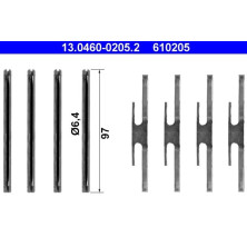 ATE Zubehör, Bremsbeläge 13.0460-0205.2 ATE Zubehör, Bremsbeläge 13.0460-0205.2
