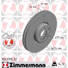 ZIMMERMANN Bremsscheibe 150.2915.32 ZIMMERMANN Bremsscheibe 150.2915.32