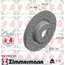 ZIMMERMANN Bremsscheibe 150.2982.20 Coat Z