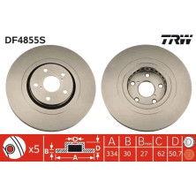 82 481 135 Bremsscheibe VA li DF4855S 82 481 135 Bremsscheibe VA li DF4855S