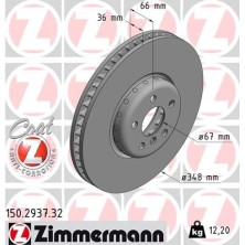 ZIMMERMANN Bremsscheibe | 150.2937.32