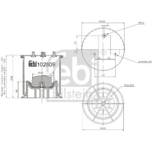 Federbalg, Luftfederung | 102809 Federbalg, Luftfederung | 102809