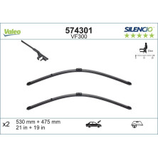 VM300 VALEO Silencio X.TRM Wischer | Mazda 3 (11/03>03/09) | 574301