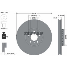 Bremsscheibe Bmw S. 5/7 08- Pr PRO+ 92266325