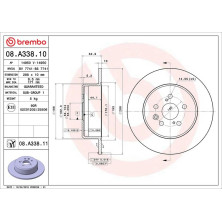 82 482 027 Bremsscheibe HA | TOYOTA Avensis 97 | 08.A338.11