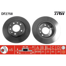 Bremsscheibe Vw P. Passat 2 | DF2758