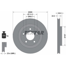 Bremsscheibe Mitsubishi P. Pajero Pinin 1.8-2.0 Gdi 99-07 | 92148500